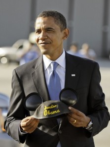 Obama Rejects Wearing Mickey Ears